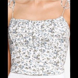 Tie sleeve floral cami
